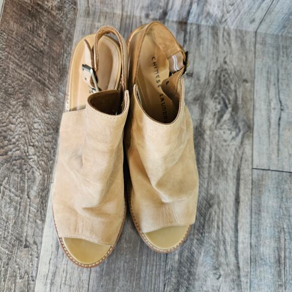 Western Leather Ankle Booties Suede Chinese Laundry Caleb Womens 11 Block Heel - Picture 5 of 16